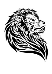 Tribal lion, vector