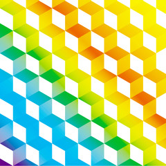 Obraz premium cubes arc-en-ciel fond