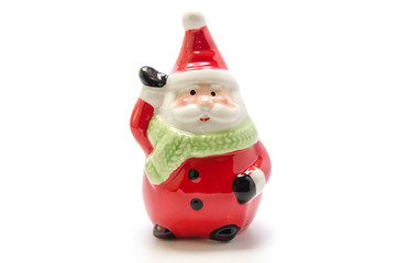 santa claus doll on white background , christmas ornament