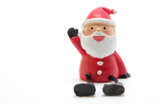 santa claus doll on white background , christmas ornament