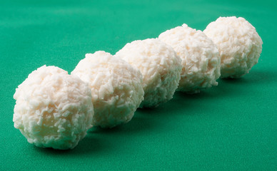 White coconut candy