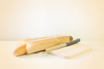 Baguette and paper container