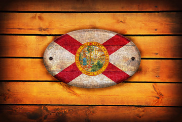 Obraz na płótnie Canvas Wooden Florida flag.