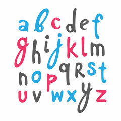 Vector alphabet. Hand drawn letters
