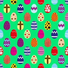 colorful Easter eggs design seamless pattern eps10