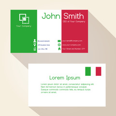 simple ityly colors business card design eps10
