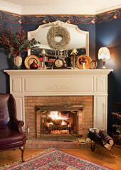 Cozy Corner Fireplace, HDR