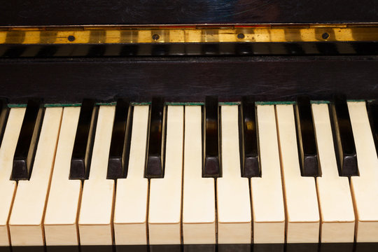 vintage piano keyboard