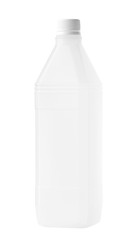 Rectangular Plastic Bottle isolated on white background