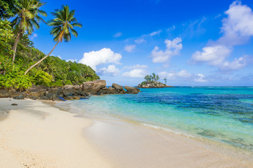 Obraz na płótnie Canvas Beautiful beach - Anse aux Pins - Mahe, Seychelles