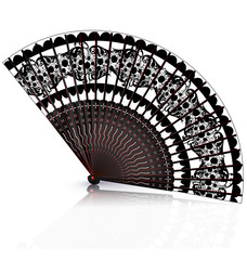 black and red fan