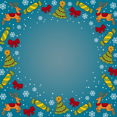 Fototapeta na wymiar Christmas dak blue background