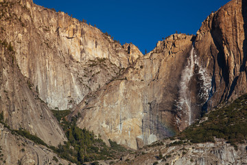 Waterfall with Rainbow in Yosemite