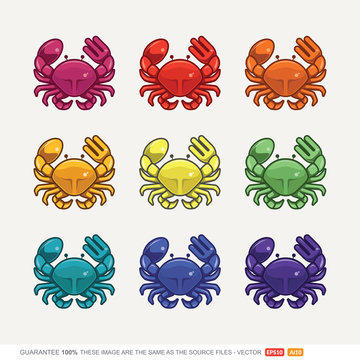 Crab Set Colorful