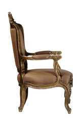 Brown antique chair retro style louis