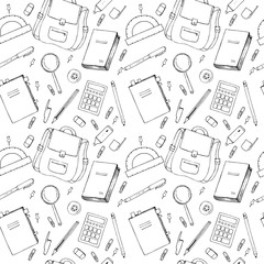 Hand drawn school symbols