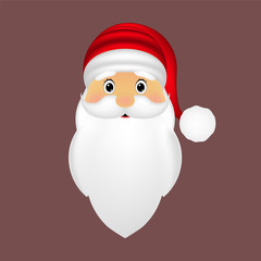 Icon Santa Claus for flat design