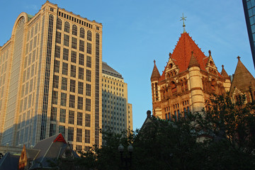 Boston, paysage urbain downtown, USA