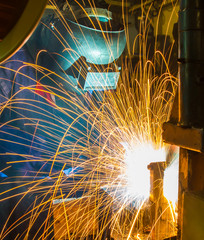 welder Industrial automotive part in factory