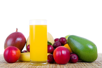 fruits and juice