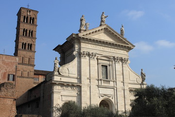 Fototapeta na wymiar Saint Francesca Romana Basilica in Rome, Italy
