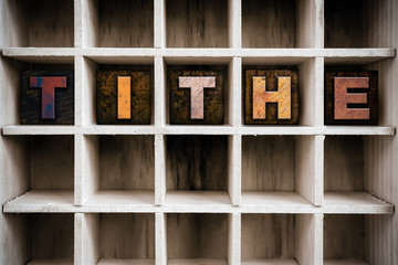 Tithe Concept Wooden Letterpress Type in Drawer