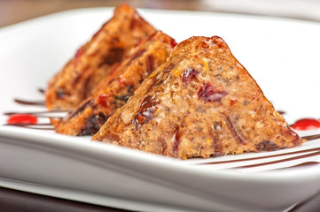 Fruit bread closeup