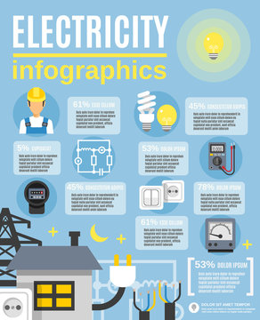 Electricity Infographic Set