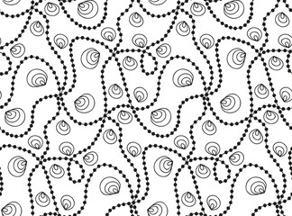 Vector floral background of drawn lines