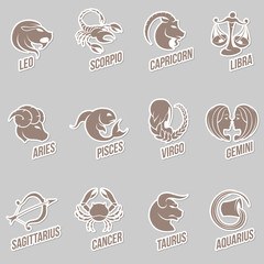 Zodiac Star Signs Sticker Designs