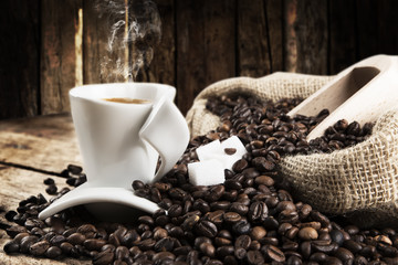 hot coffee background