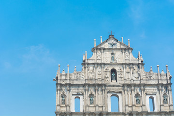 Fototapeta na wymiar St. Paul's church. Part of the Historic Centre of Macau, a UNESC