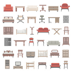 Flat Icons - Furniture