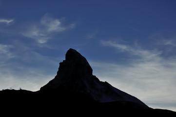 silhouette of the matterhorn