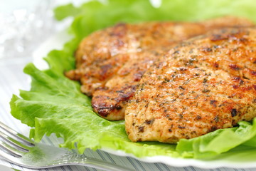 Roasted chicken fillet with vegetables