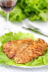 Roasted chicken fillet with vegetables