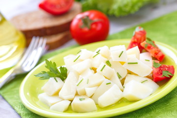 Potato salad with vegetables
