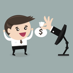 Passive income, online business, flat design