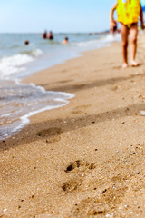 Beach travel /  Leaving footprints in the sand