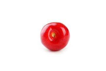 Ripe cherry isolated on white