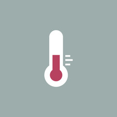 Thermometer icon , Flat design style, vector illustration