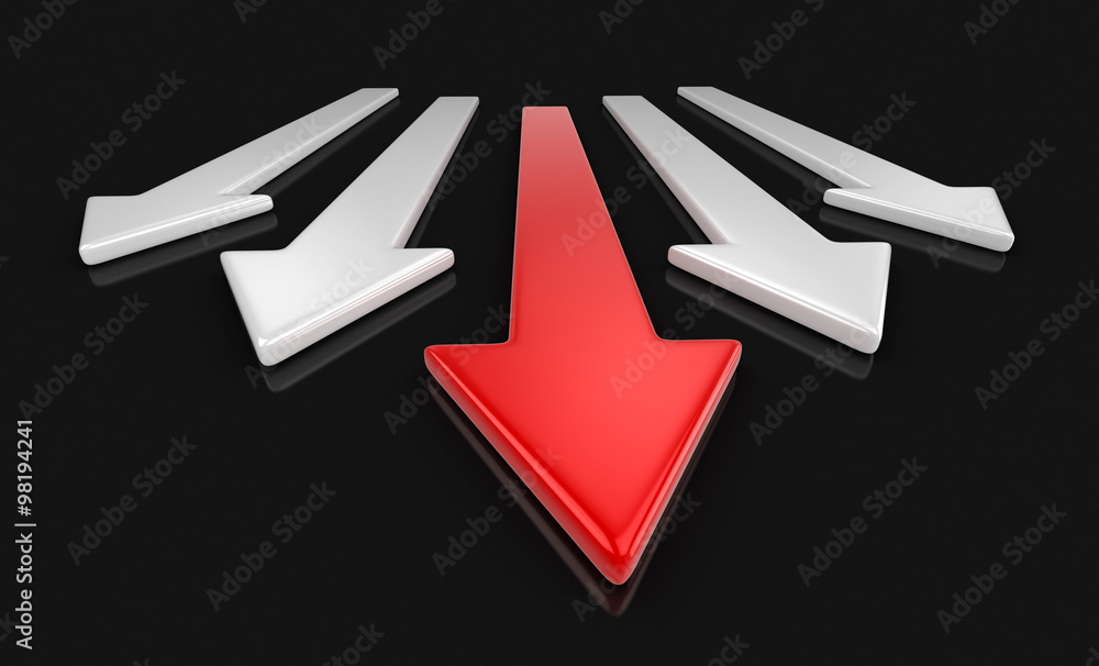 Poster 3d arrows. image with clipping path