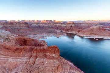 Fototapeta na wymiar top view of lake Powell and Glen Canyon in Arizona