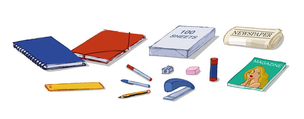 Stationery shop products