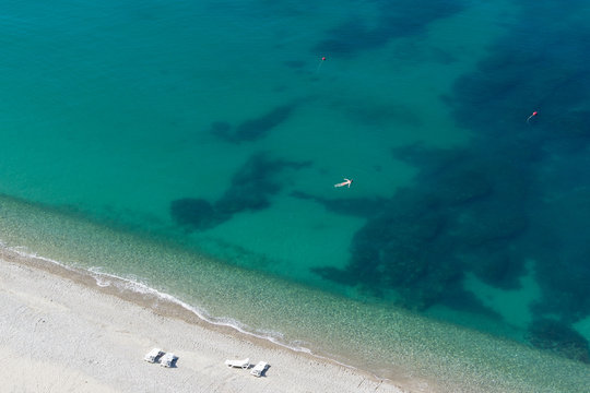Fototapeta Top View of a Sea Shore