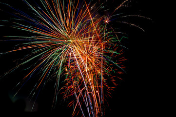 Fireworks light up the sky