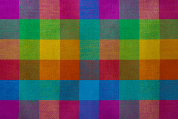 Colourful cotton fabric for texture, background, pattern or wallpaper