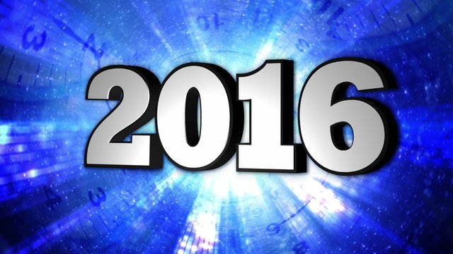 2016 New Year Number and Clocks Tunnel Background, Loop, 4k