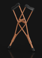 Crutches. Image with clipping path