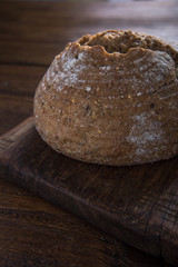 Whole loaf of artisan bread